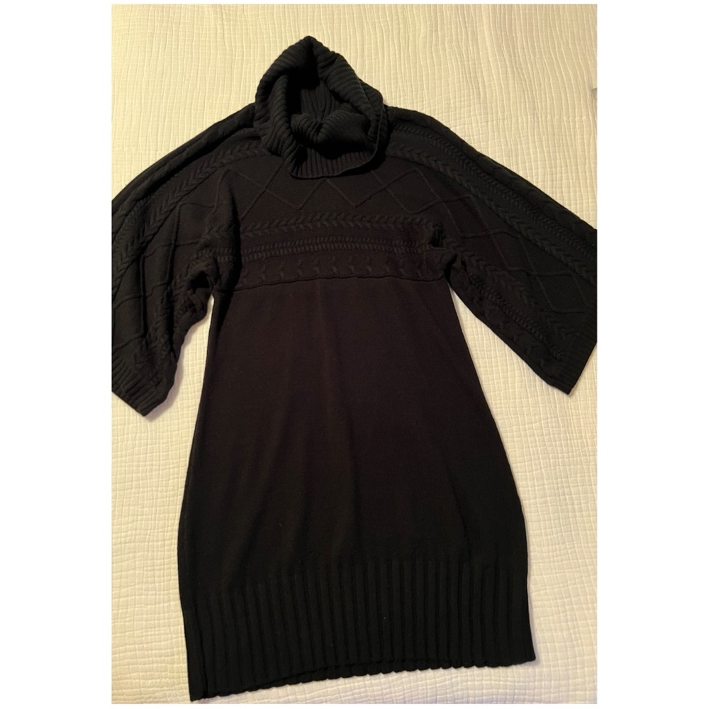 Maggy London Black Cowl Neck Sweater with Bell Sleeves